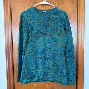 Missoni Green and Blue Marled Crewneck Sweater